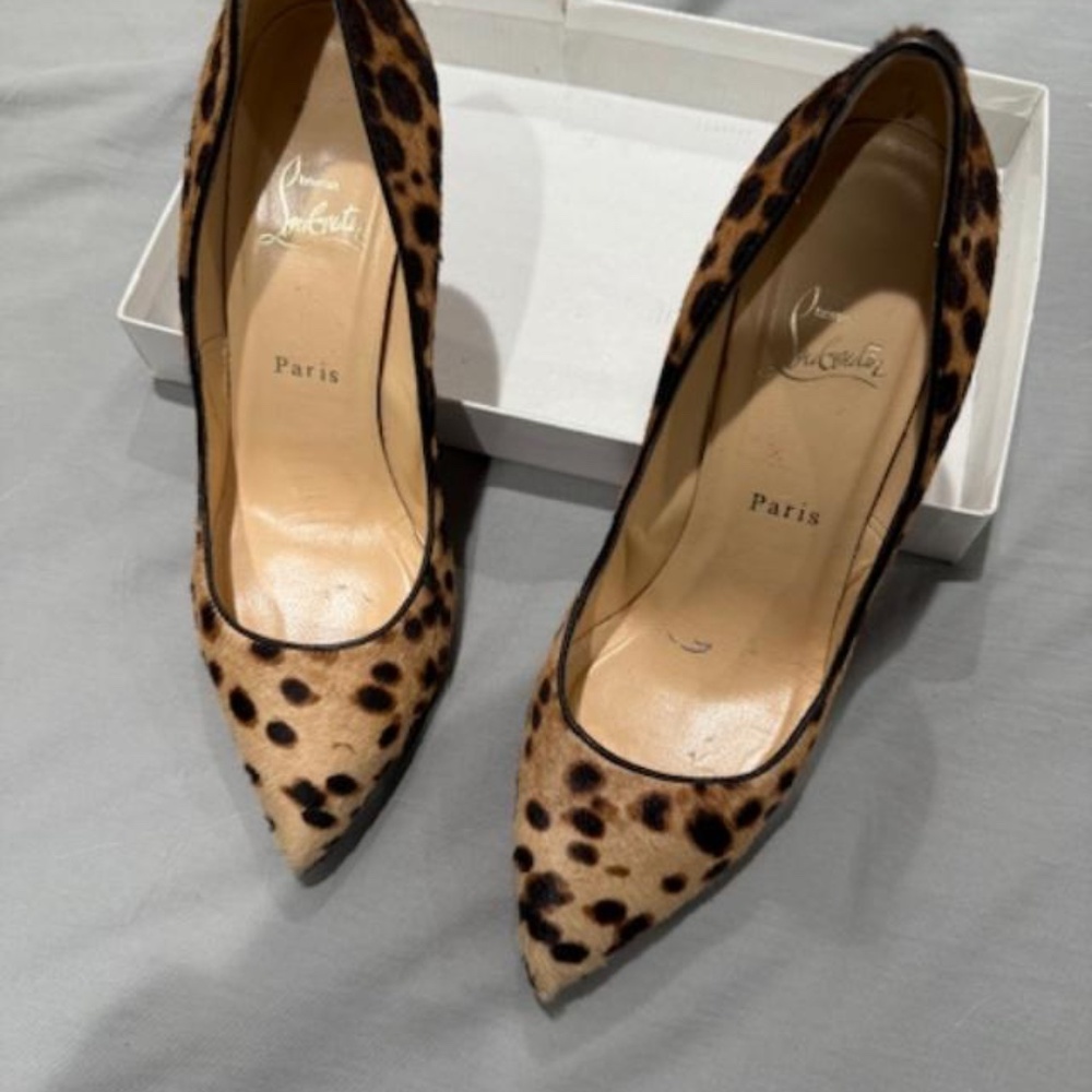 CHRISTIAN LOUBOUTIN - Pony hair "PIGALLE 100' pumps/heels - Size 40